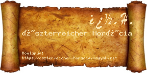 Öszterreicher Horácia névjegykártya